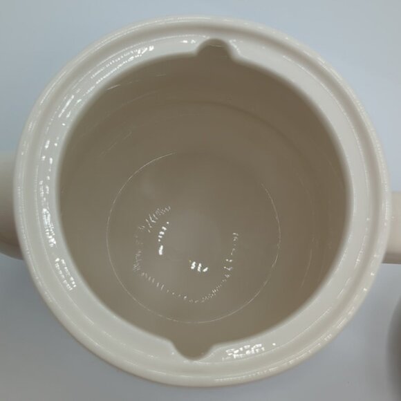 Vintage Starbucks Tazo Teapot Ceramic White Botanical Green Leaf 38 oz. - Picture 5 of 8